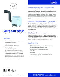 Thumbnail of document Data Sheet - AIIR Watch